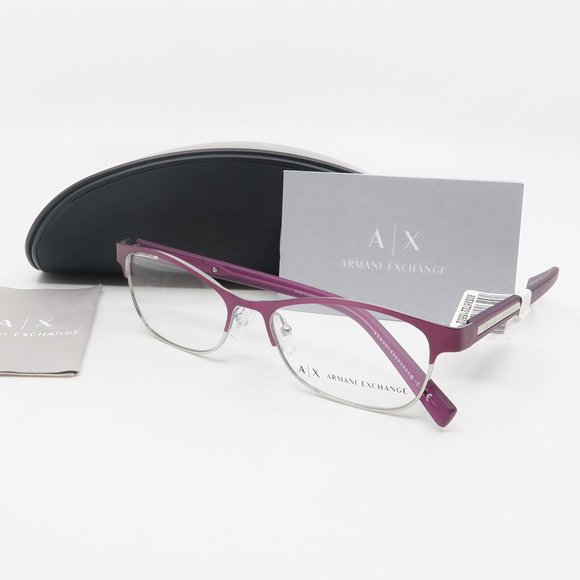 Armani Exchange Accessories - AX 1010 6050 Armani Exchange 53mm New Dark Purple Eyeglasses with case